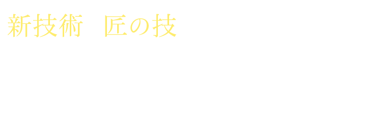 新技術と匠の技のコラボレーション